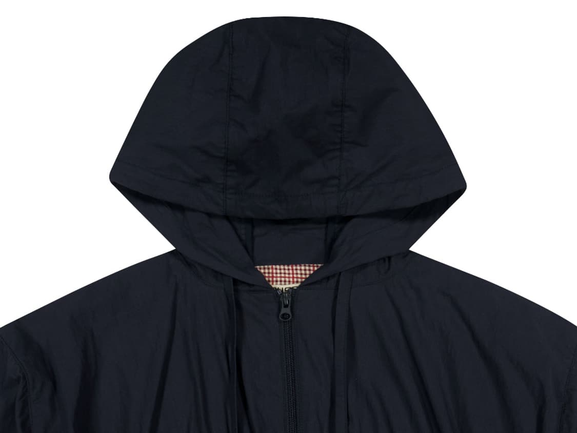 체크 링클스 윈드 브레이커 네이비 1SIZE 상품이미지3