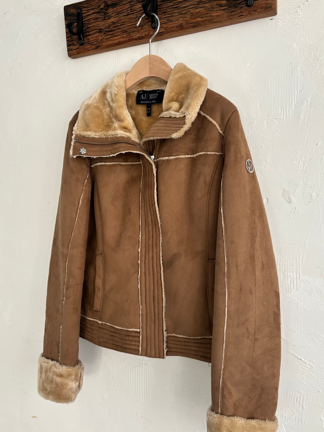 Armani 아르마니 진스 스웨이드 시어링 자켓 상품이미지1