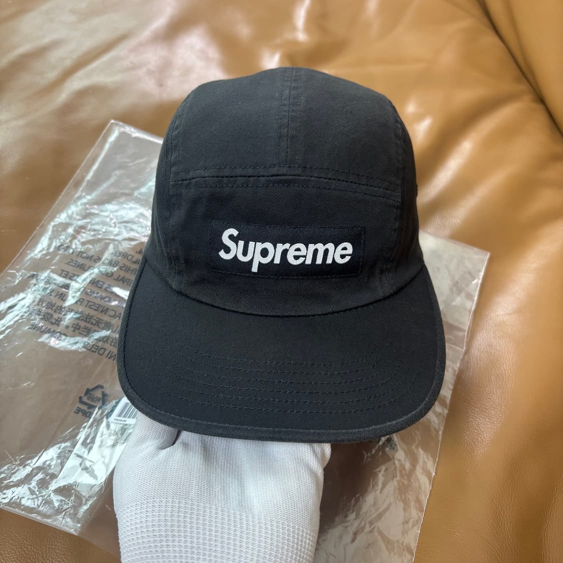 슈프림 캠프캡 모자 박스로고 블랙 상품이미지2