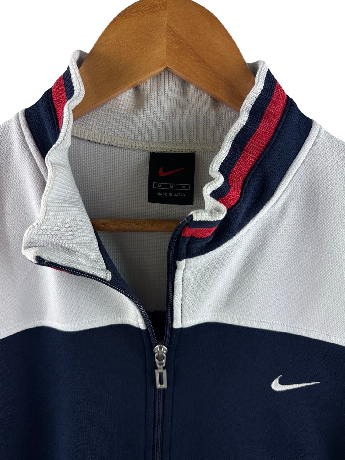 00S NIKE 일본생산 네이비화이트 트랙탑져지2913 상품이미지3