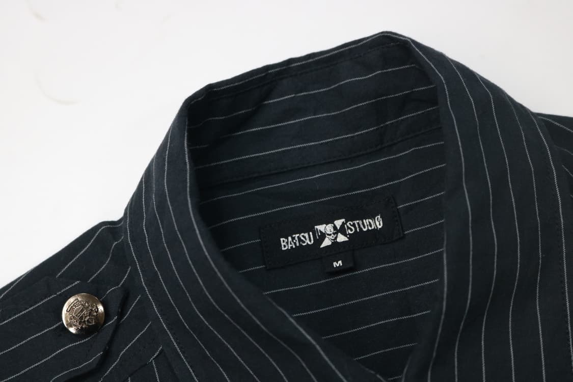 BATSU STUDIO 바츠 스튜디오 빈티지 펑크 스트라이프 본디지 셔츠 상품이미지7