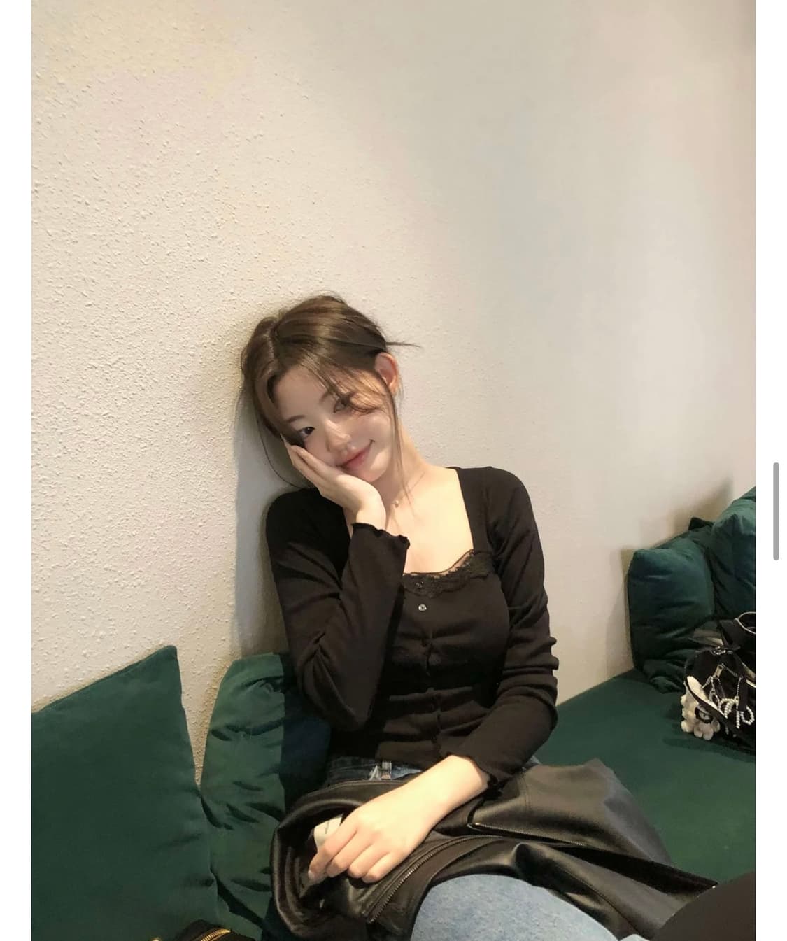 제니오 [made] 벨 레이스 가디건/블랙 상품이미지2