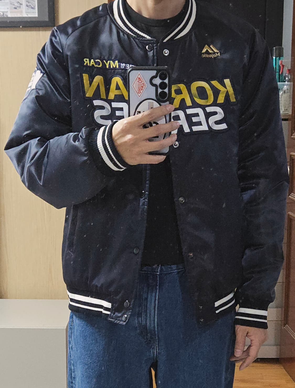 (착샷) 마제스틱 KBO 한국시리즈 패딩 점퍼 2018 시구자용 상품이미지8