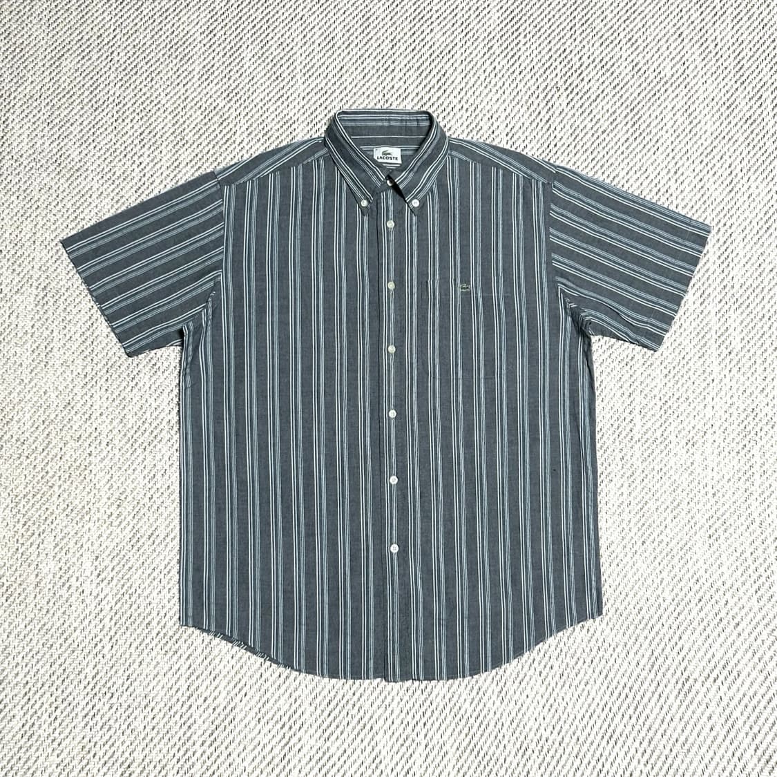 [L] Lacoste 라코스테 클래식 스트라이프 반팔 셔츠 상품이미지1