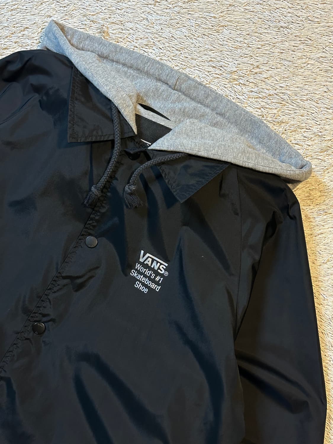 반스 VANS 백로고 후드 코치 자켓 블랙 상품이미지2