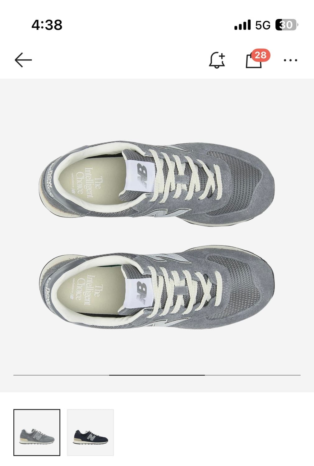 뉴발란스x포터리 574 Premium Soft Gray 상품이미지2