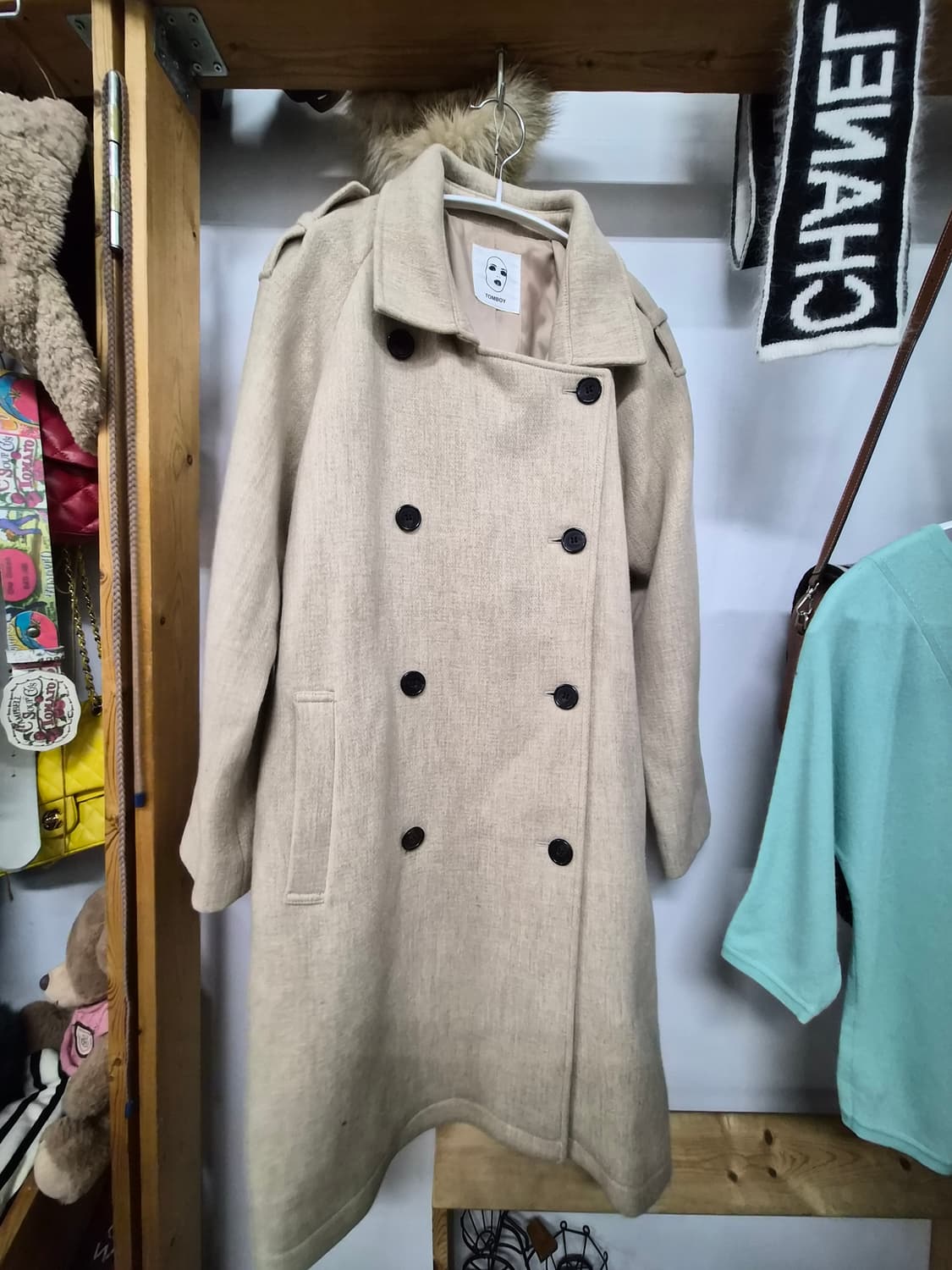 톰보이 백 포인트 오트밀코트 상품이미지4