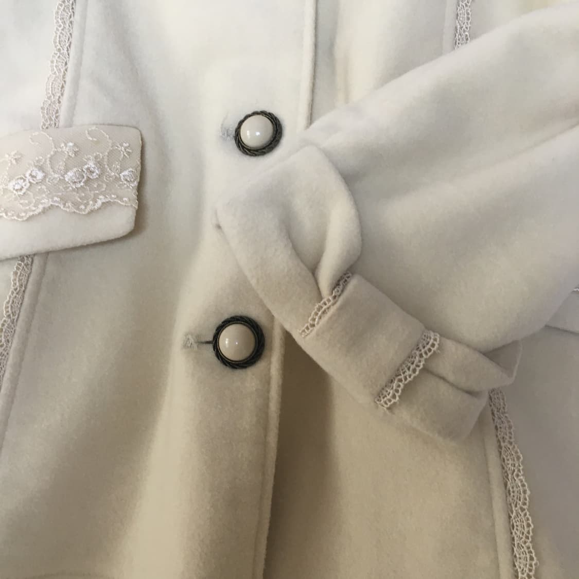빈티지 엑시즈팜 라떼갸루 레이스 퍼 코트 빈티지 모리걸 상품이미지5