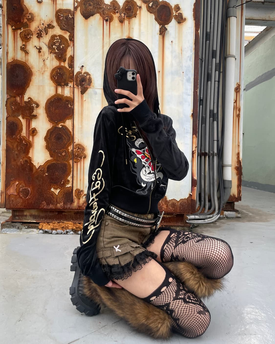 🎸Ed Hardy 블랙 프린팅 후디🎸 상품이미지1