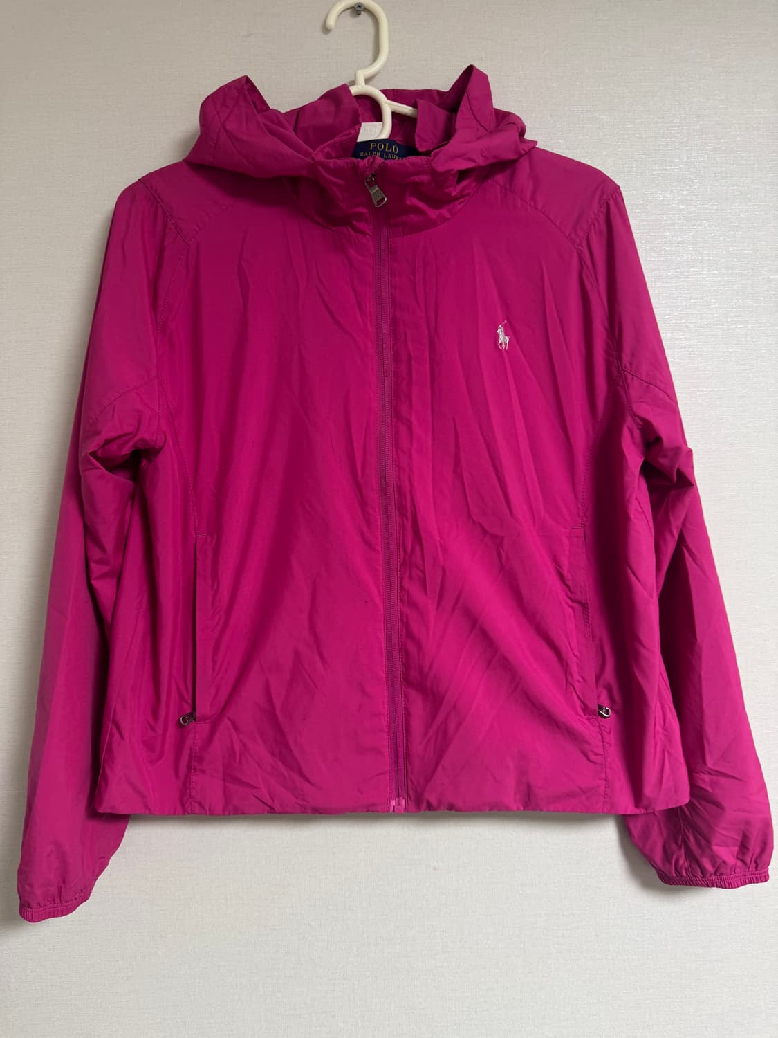 폴로랄프로렌 로고 핫핑크/마젠타 색상 후드 바람막이 M 상품이미지1