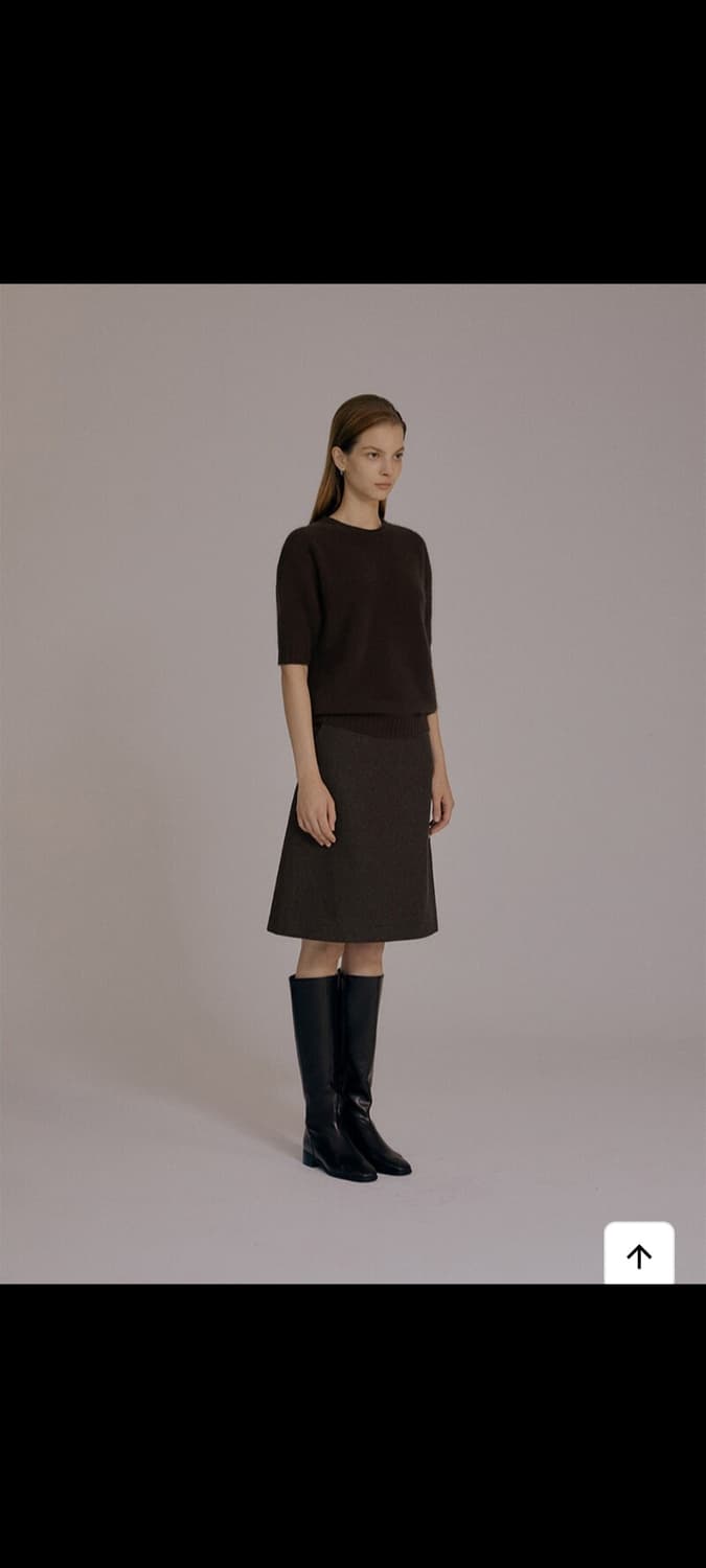 낫띵리튼 울 미디 스커트(브라운) 상품이미지5