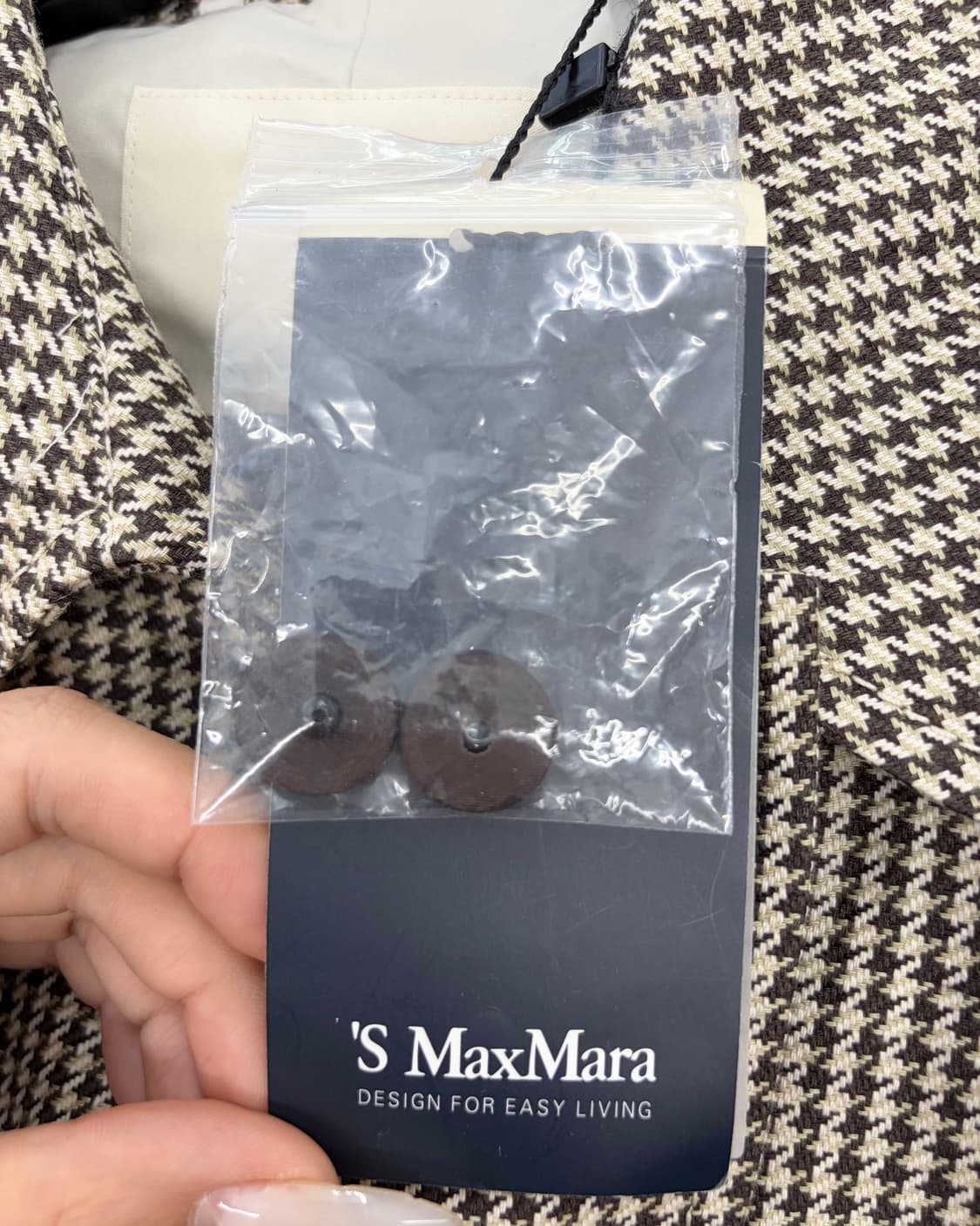 에스막스마라 하운드체크 벨티드 린넨 혼방 코트  상품이미지7