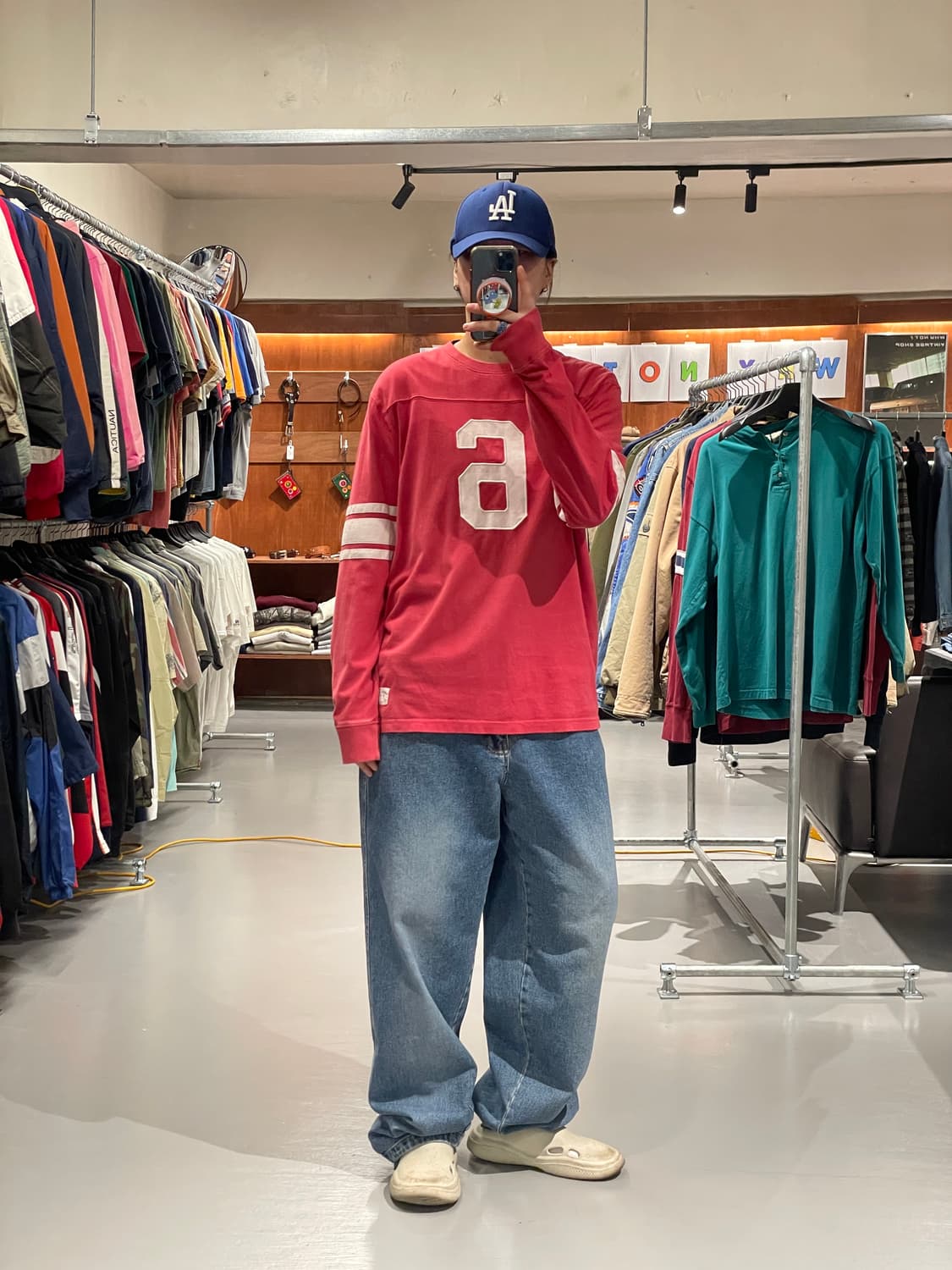 빈티지 롱슬리브 티셔츠(다홍색)   상품이미지4