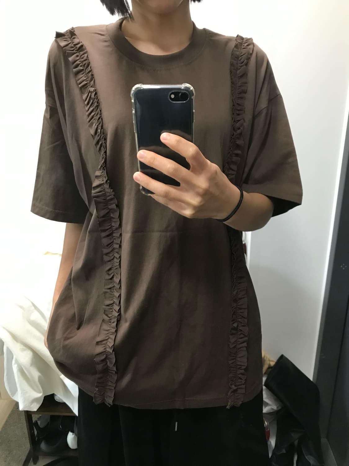 빈티지 오버핏 프릴 반팔T 상품이미지1