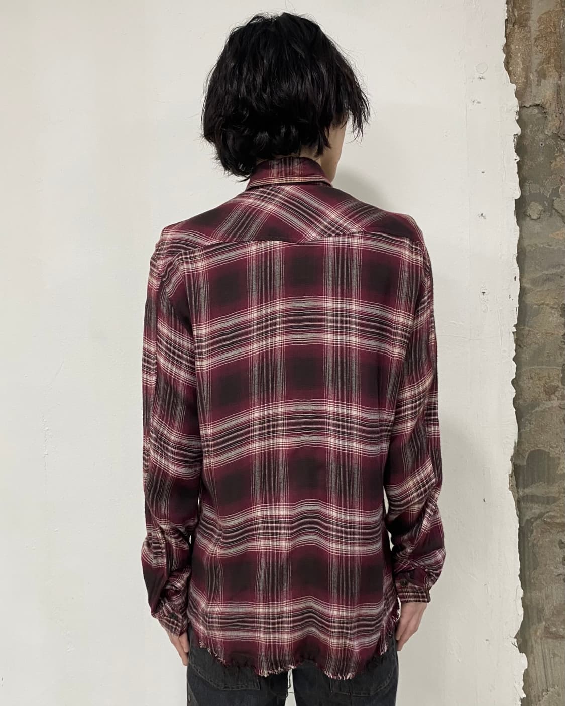 쿄지 마루야마 칼프 레더 플란넬 셔츠 상품이미지4