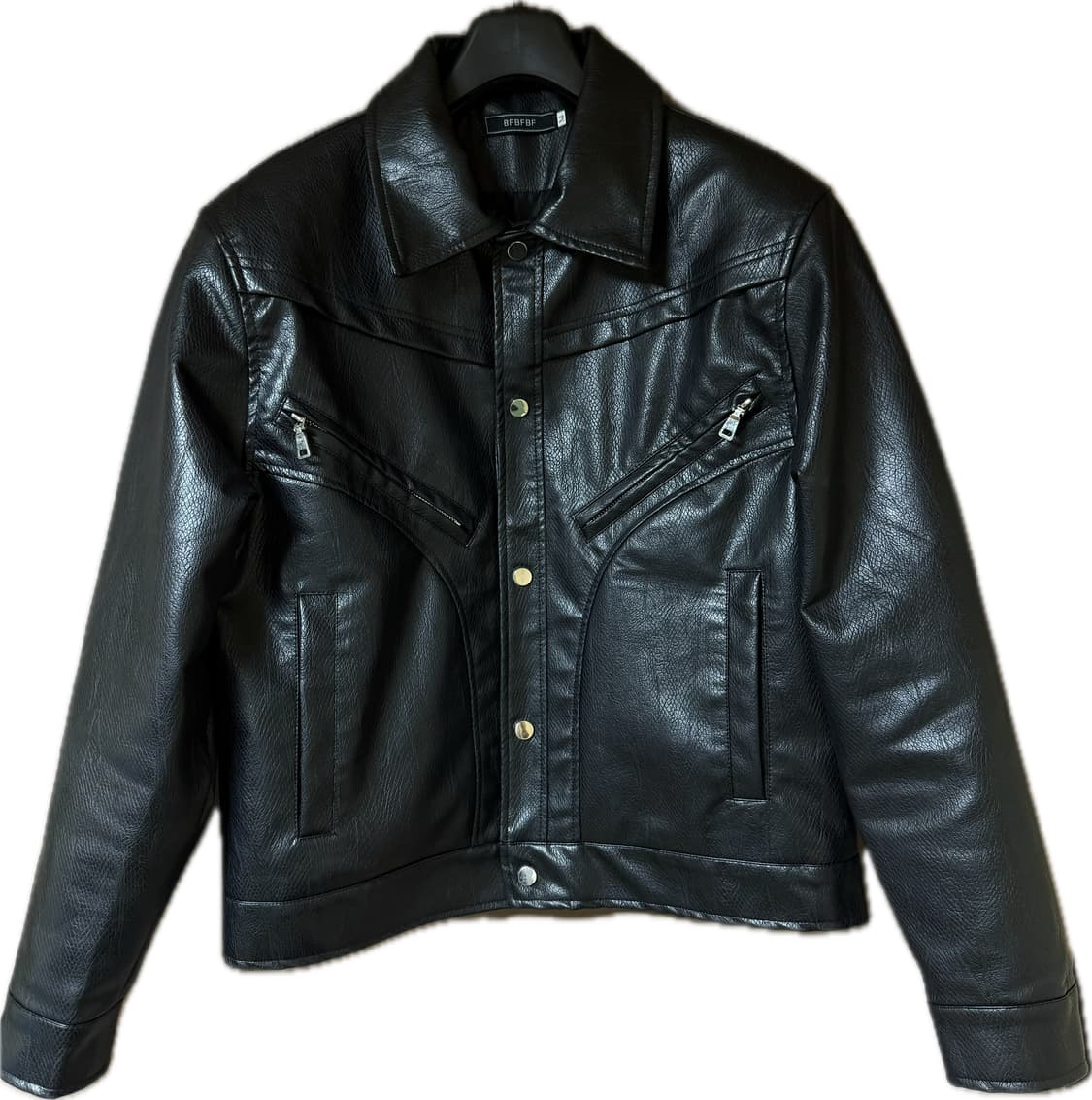 블랙 레더 자켓 상품이미지1