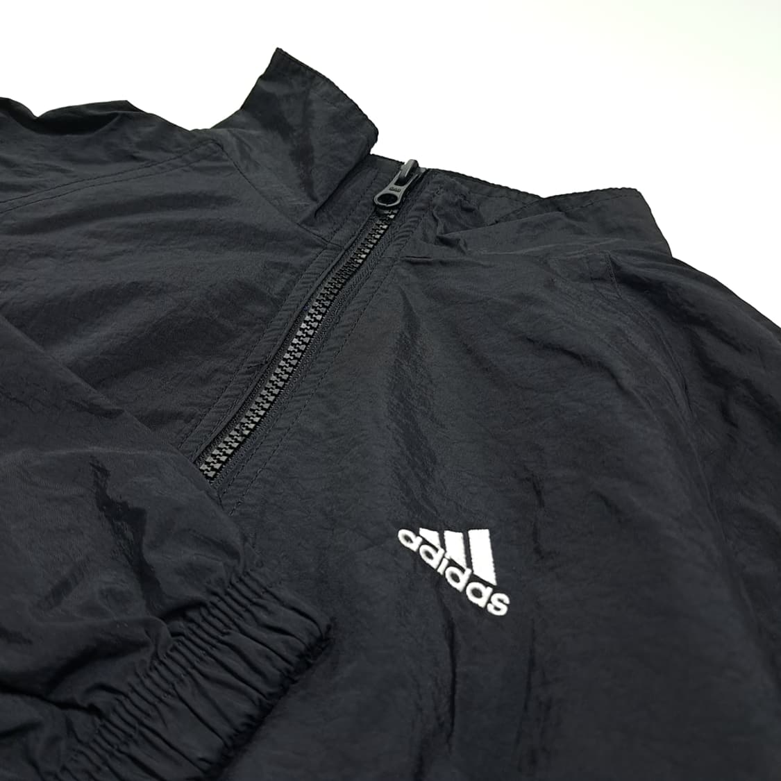 CK063 FREE 아디다스 90s 말레이시아판 블랙 바람막이 크롭 자 상품이미지4