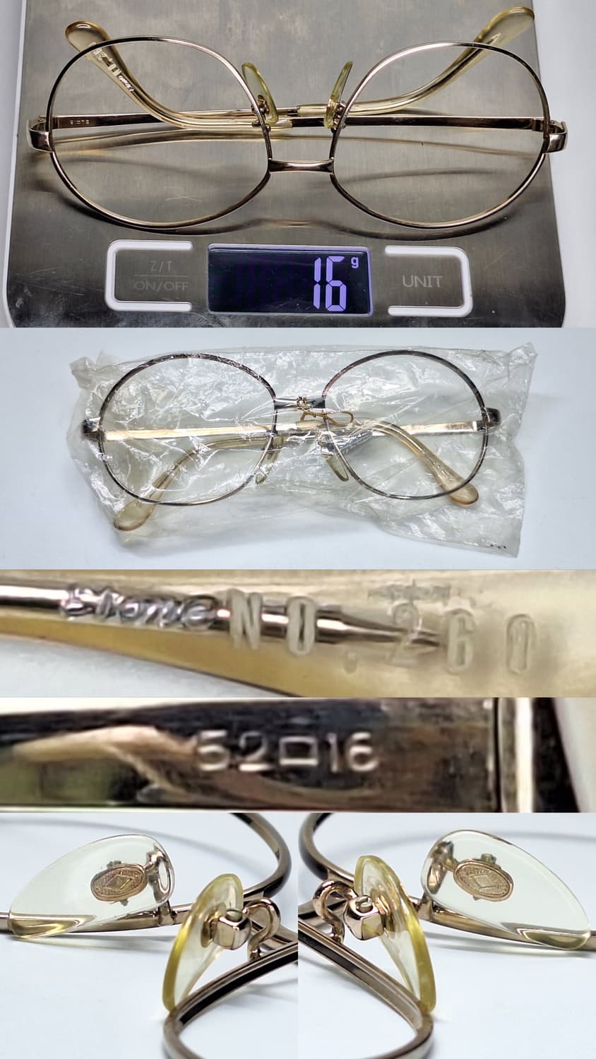 80s 일본제 빈티지 데드스톡/투톤 보스턴 안경테 135mm stone 상품이미지6