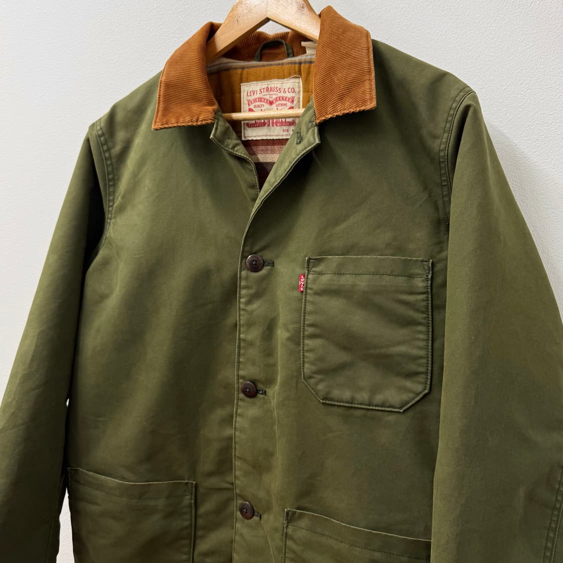 리바이스 왁스드 코튼 올리브 워크 자켓 (M) 상품이미지2
