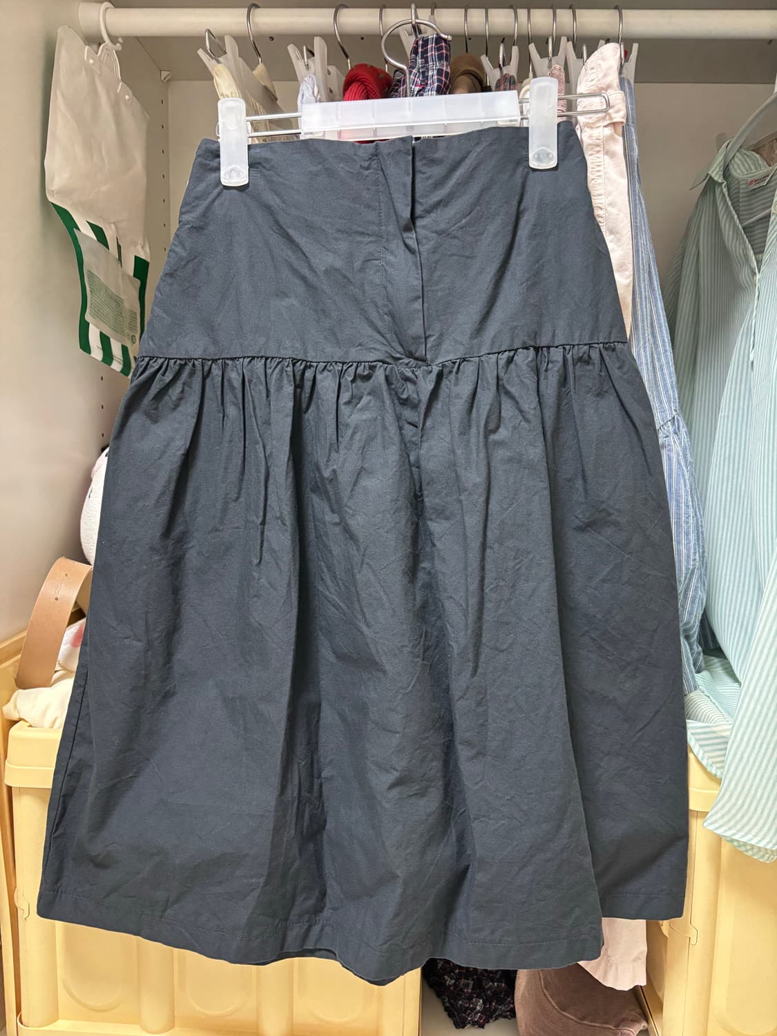 페스토 COTTON SHIRRING SKIRT DARK LAKE 상품이미지1