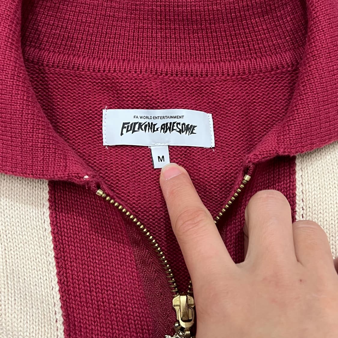 [100] fucking awesome 니트집업 상품이미지3