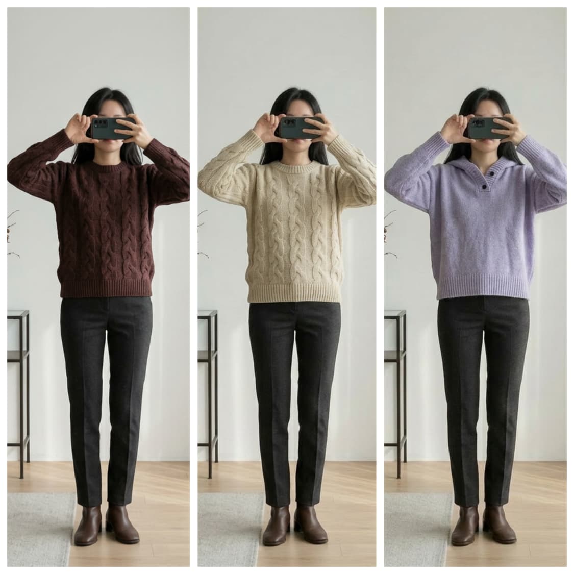 새옷)니트 상의 3벌 세트1만원 44(S)~77(L) 상품이미지1