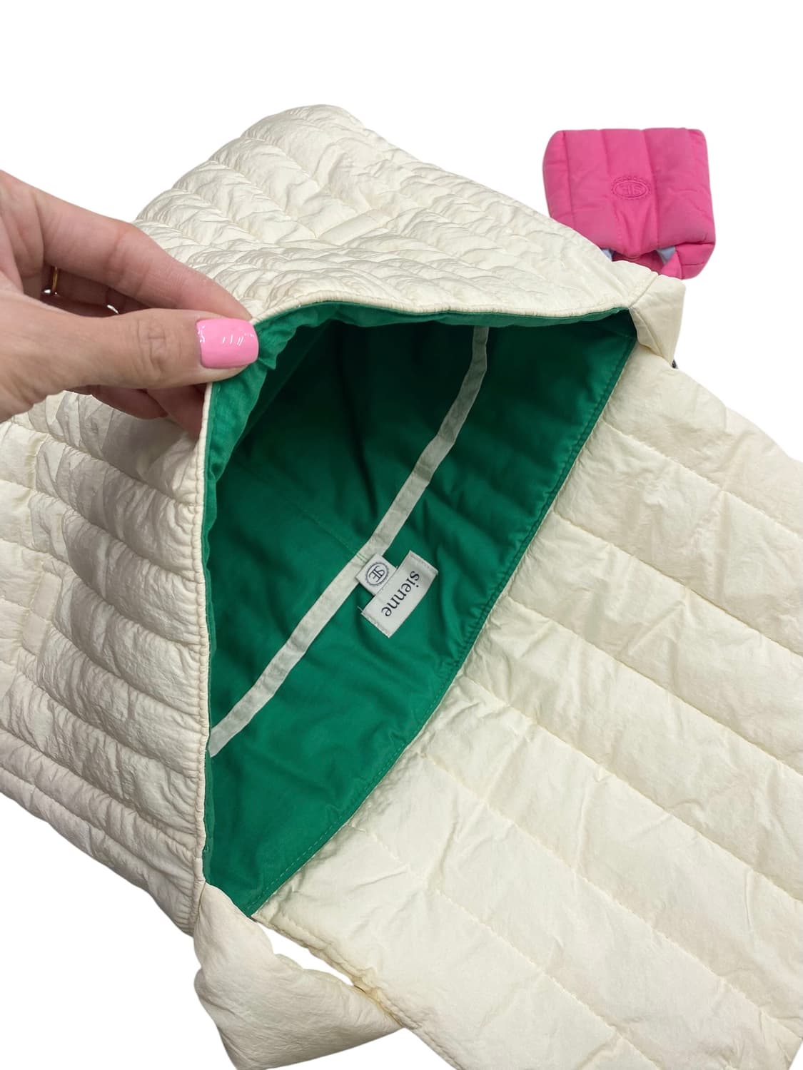 sienne 시엔느 패딩백 크림 상품이미지3