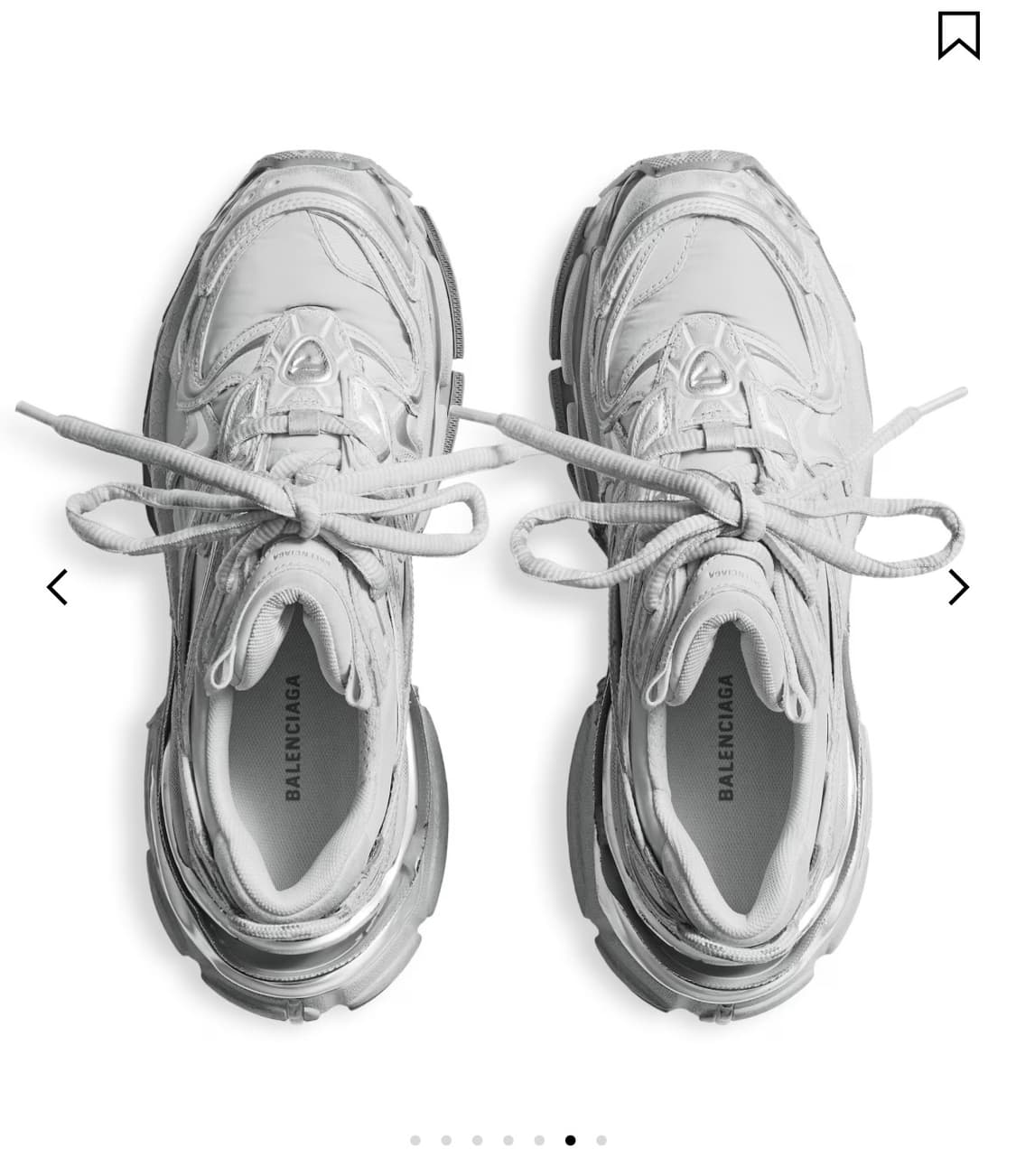 발렌시아가 25FW 뉴러너 2.0 스니커즈 그레이/실버 42 상품이미지8