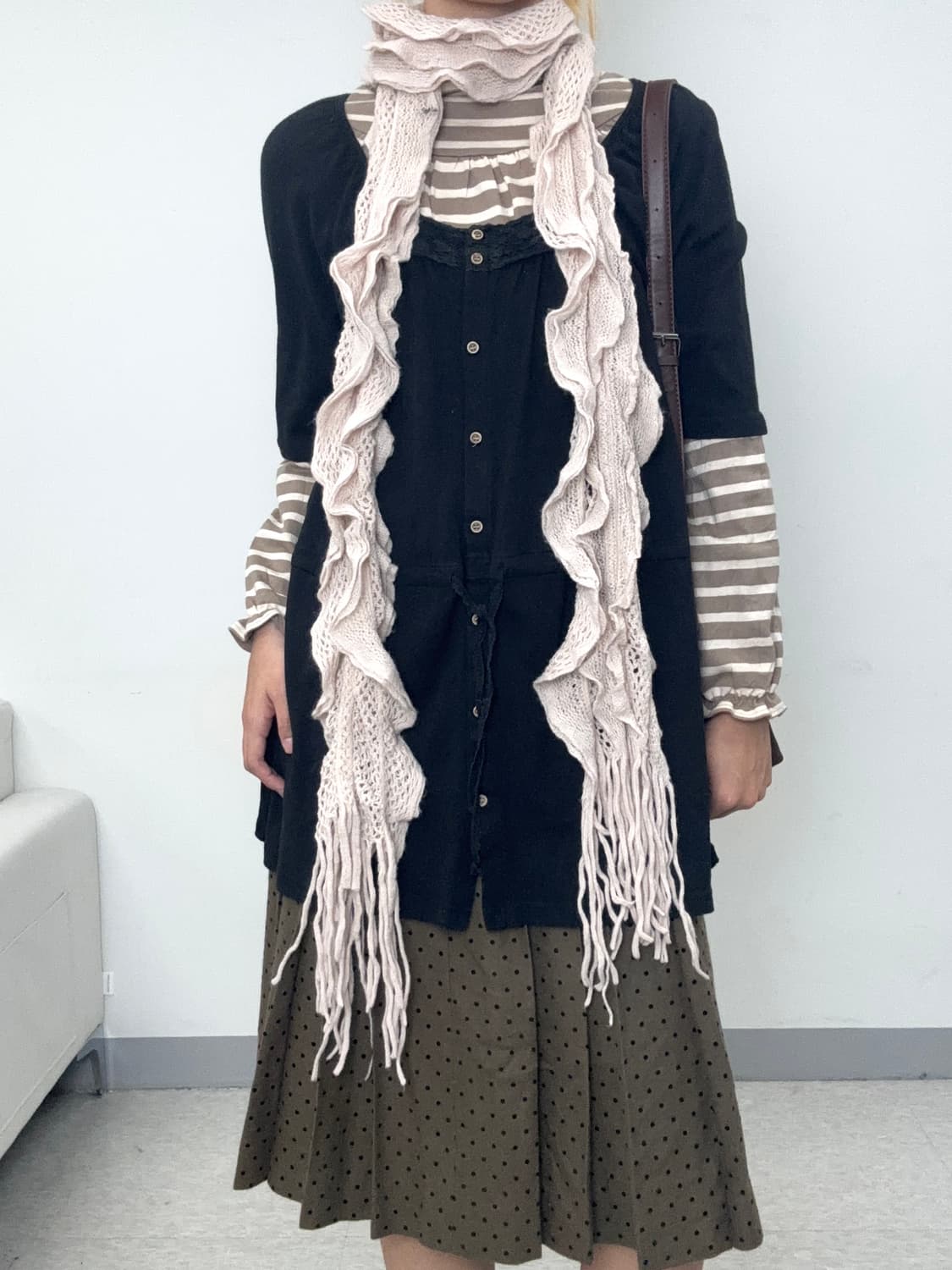 빈티지 베이지 머플러 목도리 상품이미지4