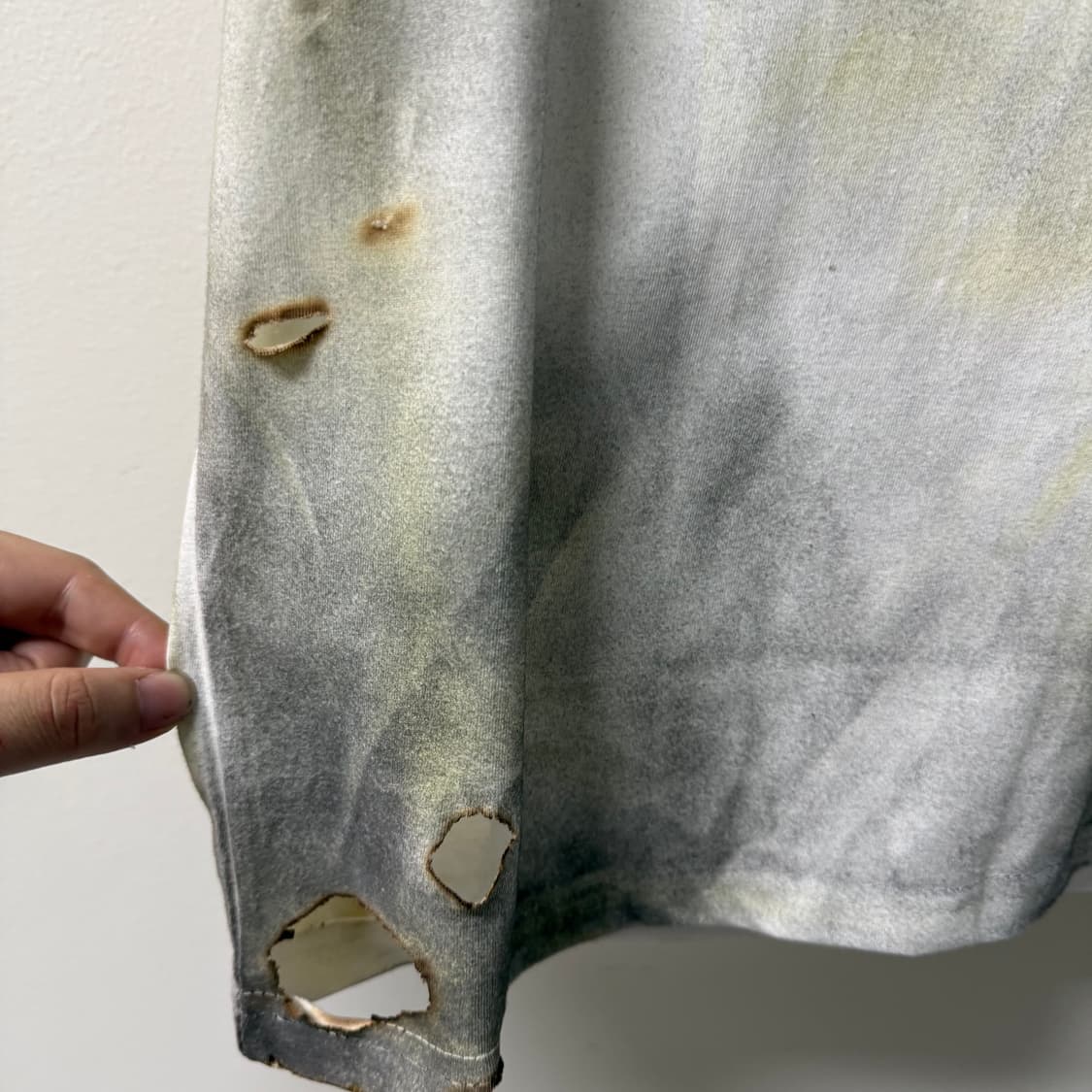 너바나 커트코베인 프린팅 디스트로이드 그릴드데미지 프린팅 워싱 반팔 상품이미지6