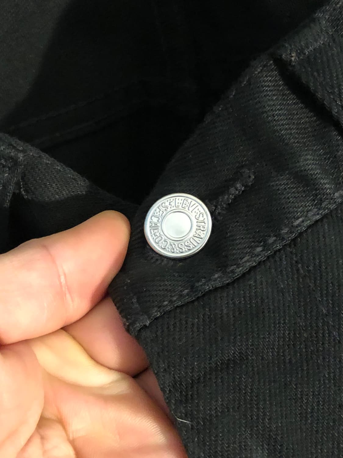 리바이스 751 세미 와이드 스트레이트 흑청 데님 블랙진 34x32 상품이미지4