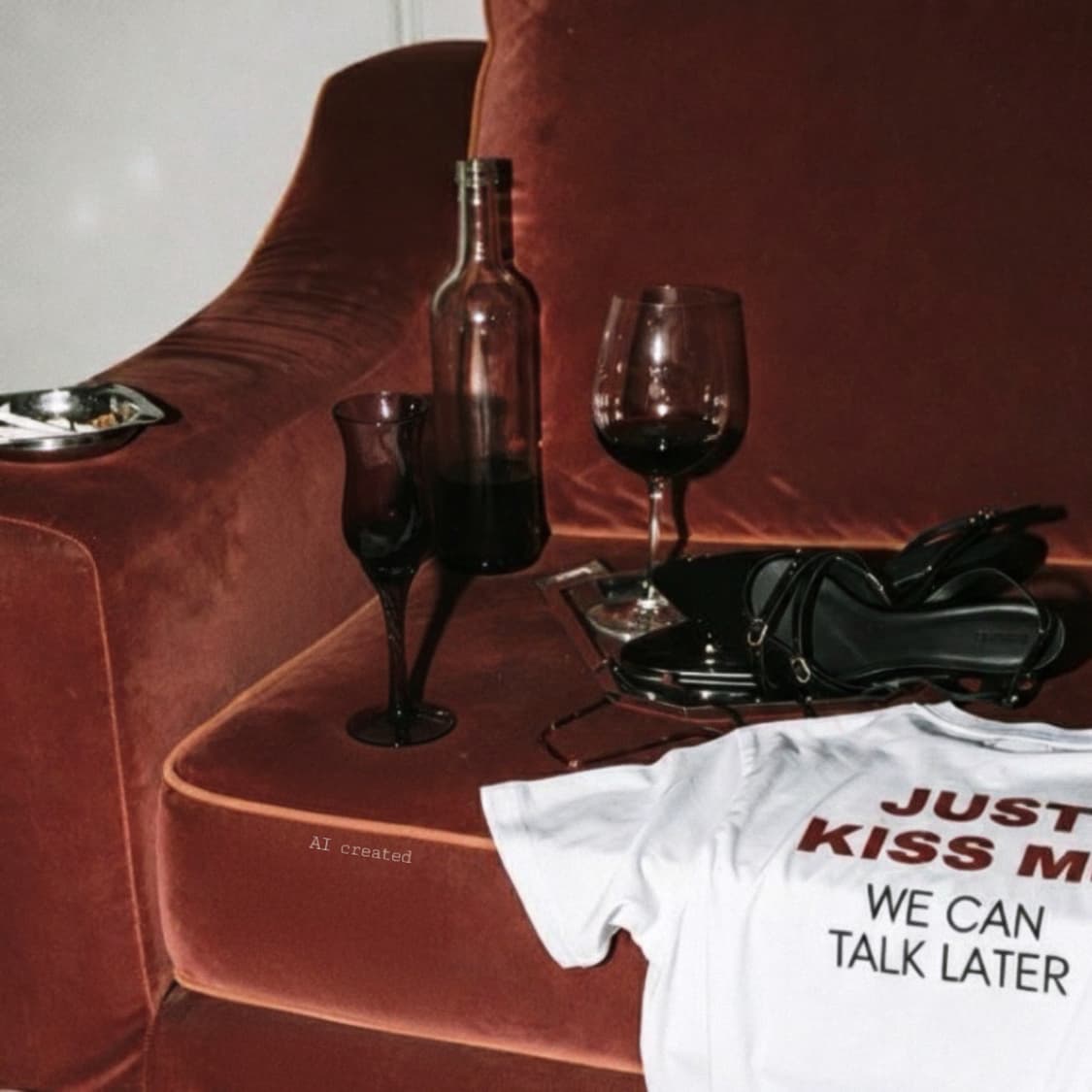 70s 크리스탈 스모키 퍼플 리큐어 글라스 상품이미지2