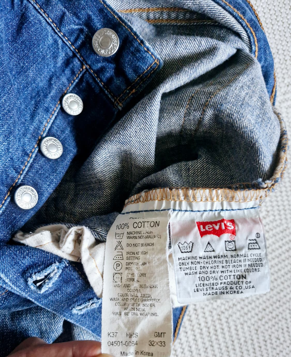 00s' 리바이스 501 made in KOREA  W32 상품이미지5