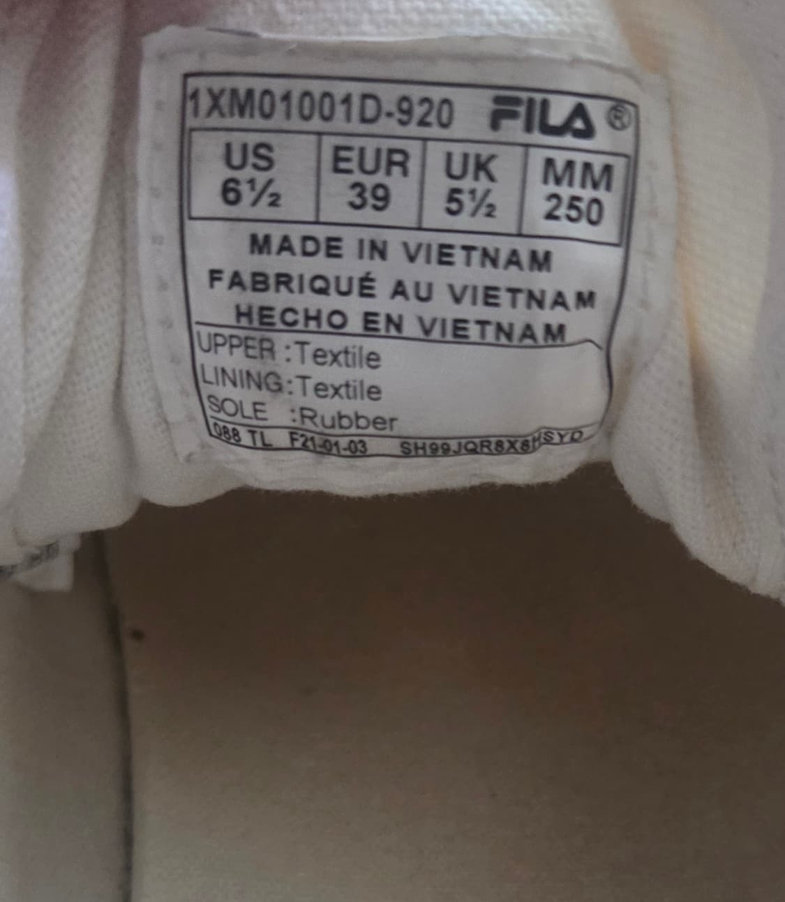 휠라 Fila 스니커즈 250mm 상품이미지6
