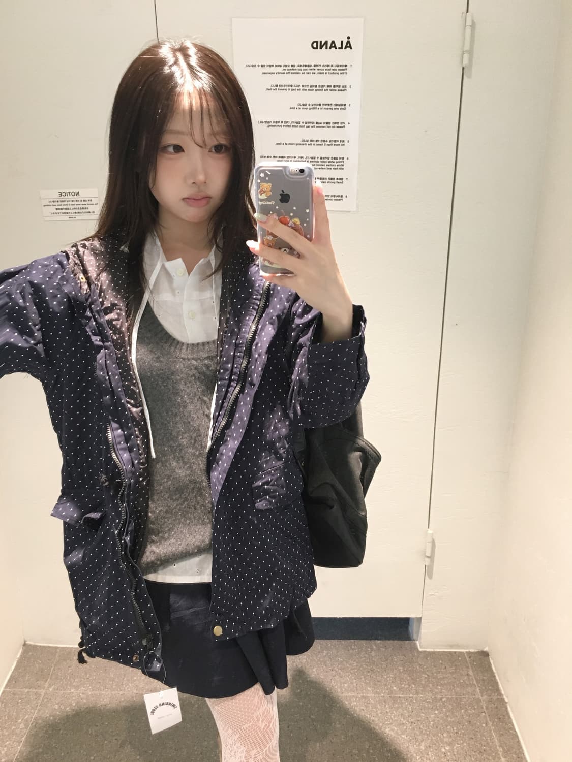 빈티지 네이비 도트 니혼진 코디세트 상품이미지2