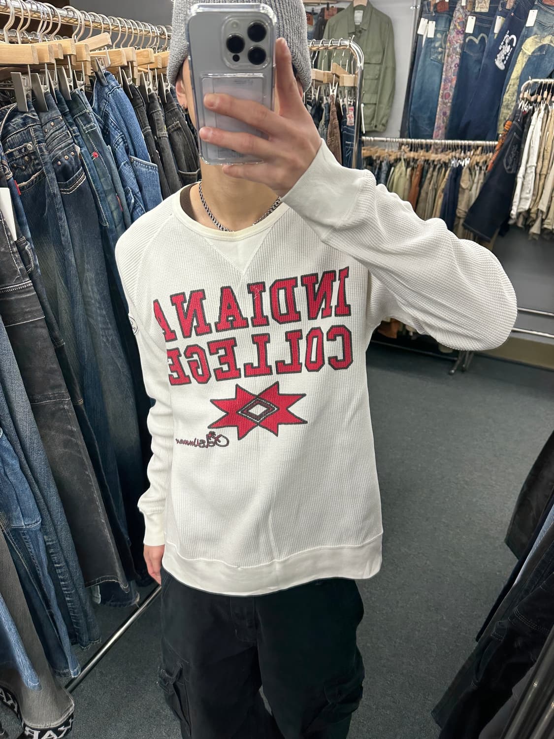 M) Old Summer Tokyo 와플 롱슬리브 긴팔티 상품이미지1