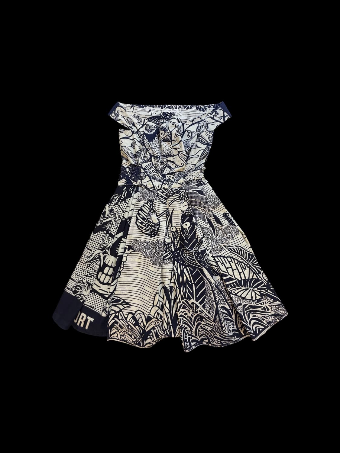 디올 토일 프린트 오프숄더 원피스 상품이미지1