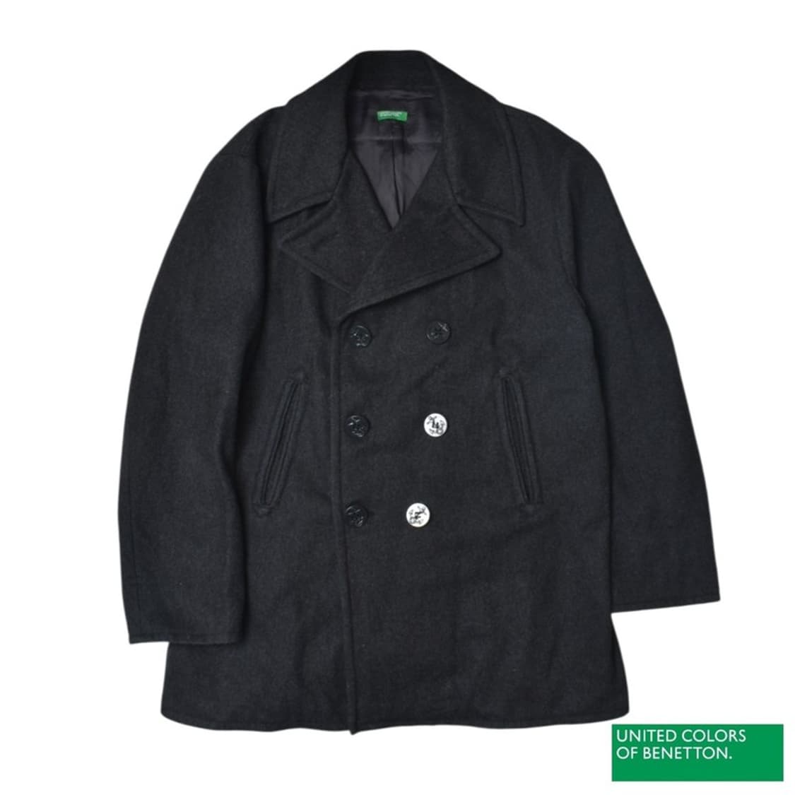 90S 베네통 울 피코트 L N1120 상품이미지1