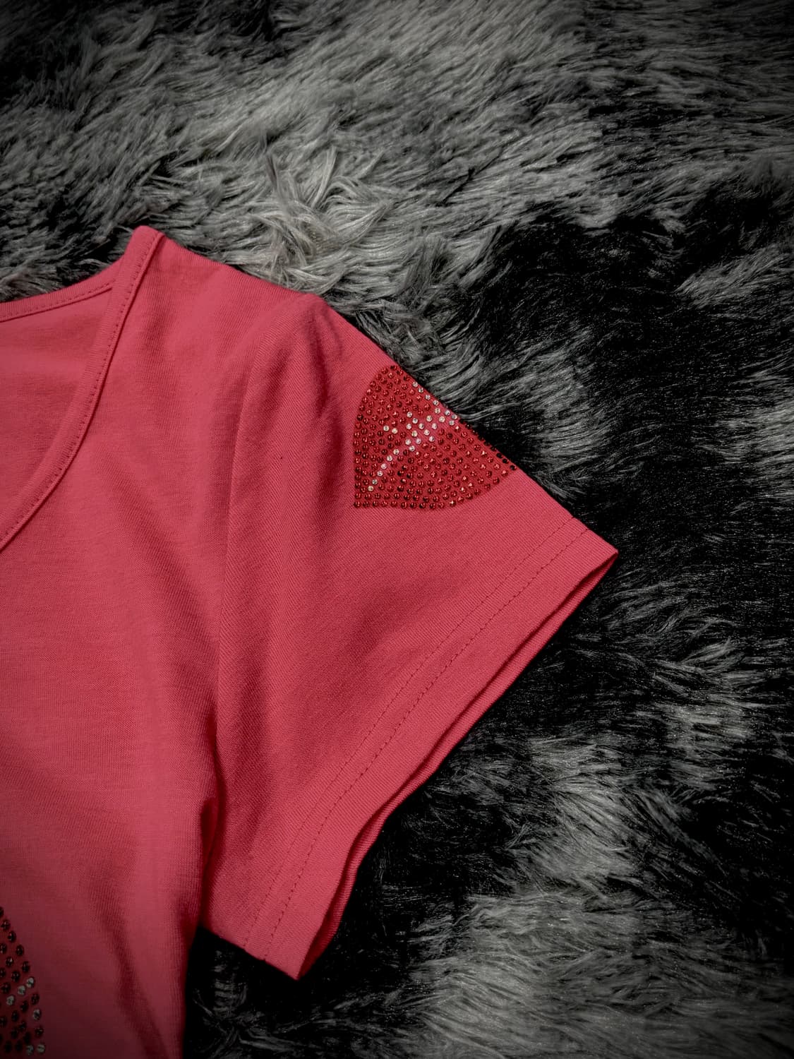 핑크 립 그래픽 큐빅 반팔 티셔츠 상품이미지4