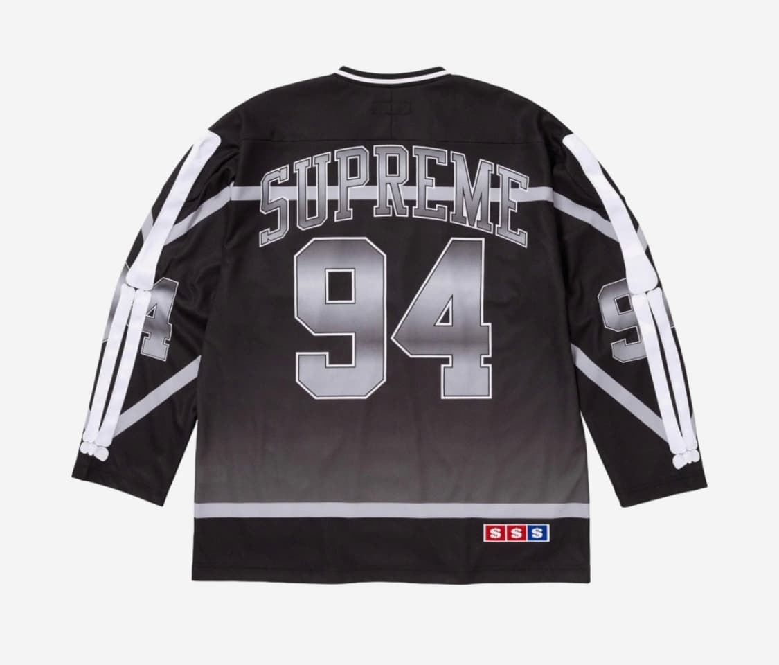 Supreme Bones Hockey Jersey Black 상품이미지2
