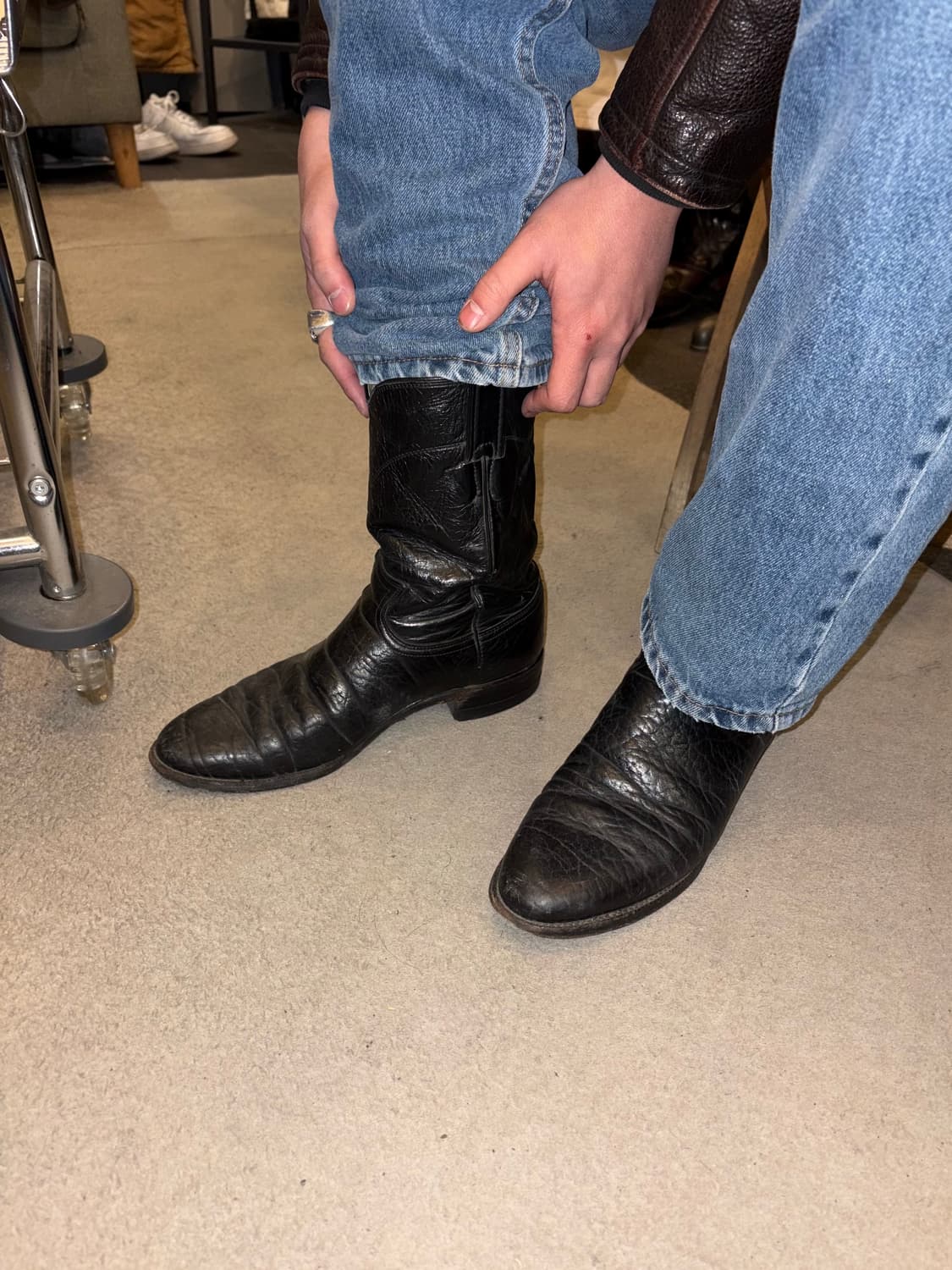 90’s Justin 3202 bullhide western boots 상품이미지2