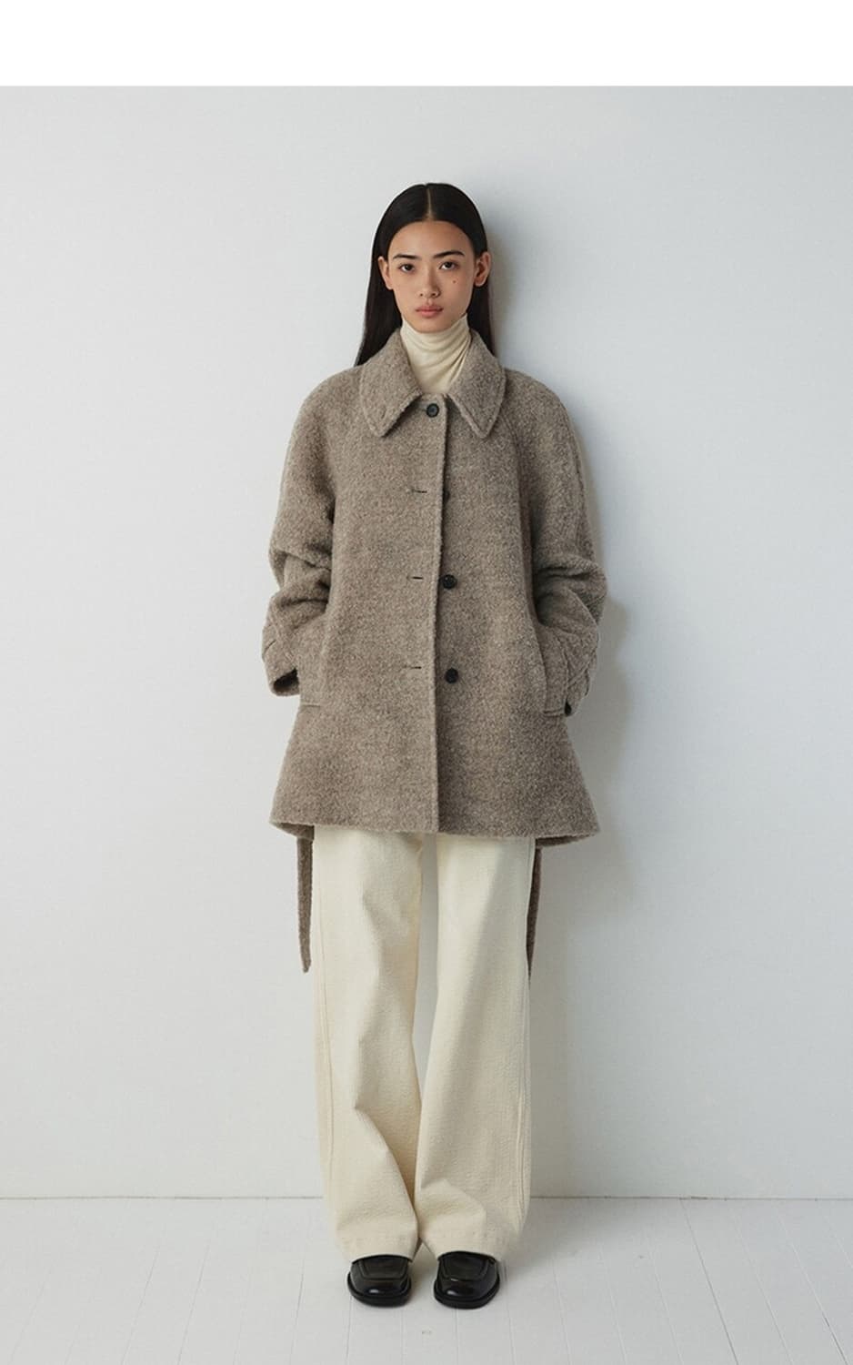 스프링크로커스 부클 하프 코트 (더스티 베이지) 상품이미지6