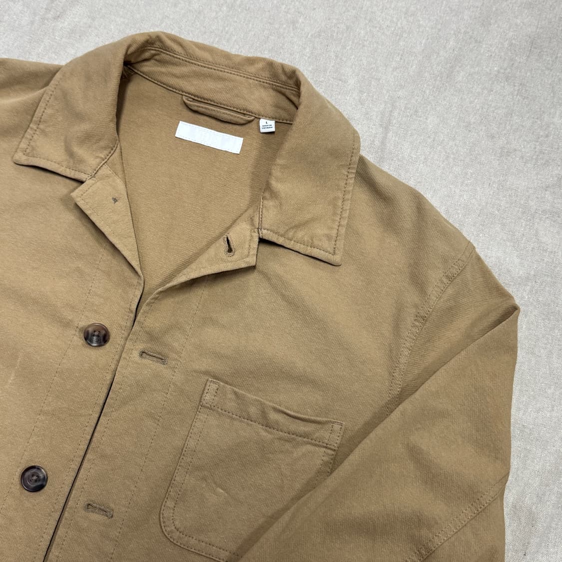 유니클로 유틸리티 베이지 코튼 자켓 L 상품이미지2