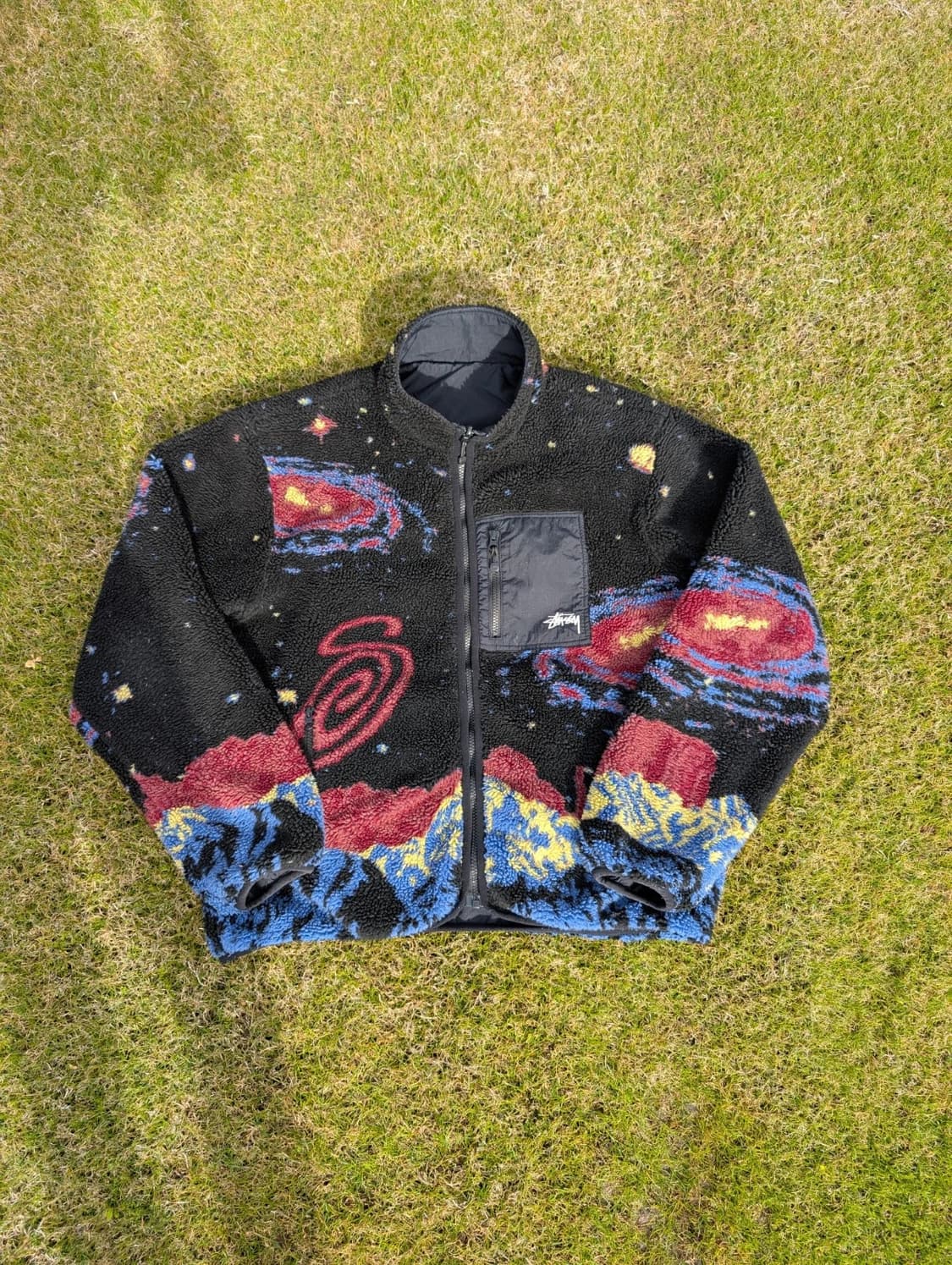 스투시 갤럭시 리버시블 플리스 자켓 블랙 상품이미지1