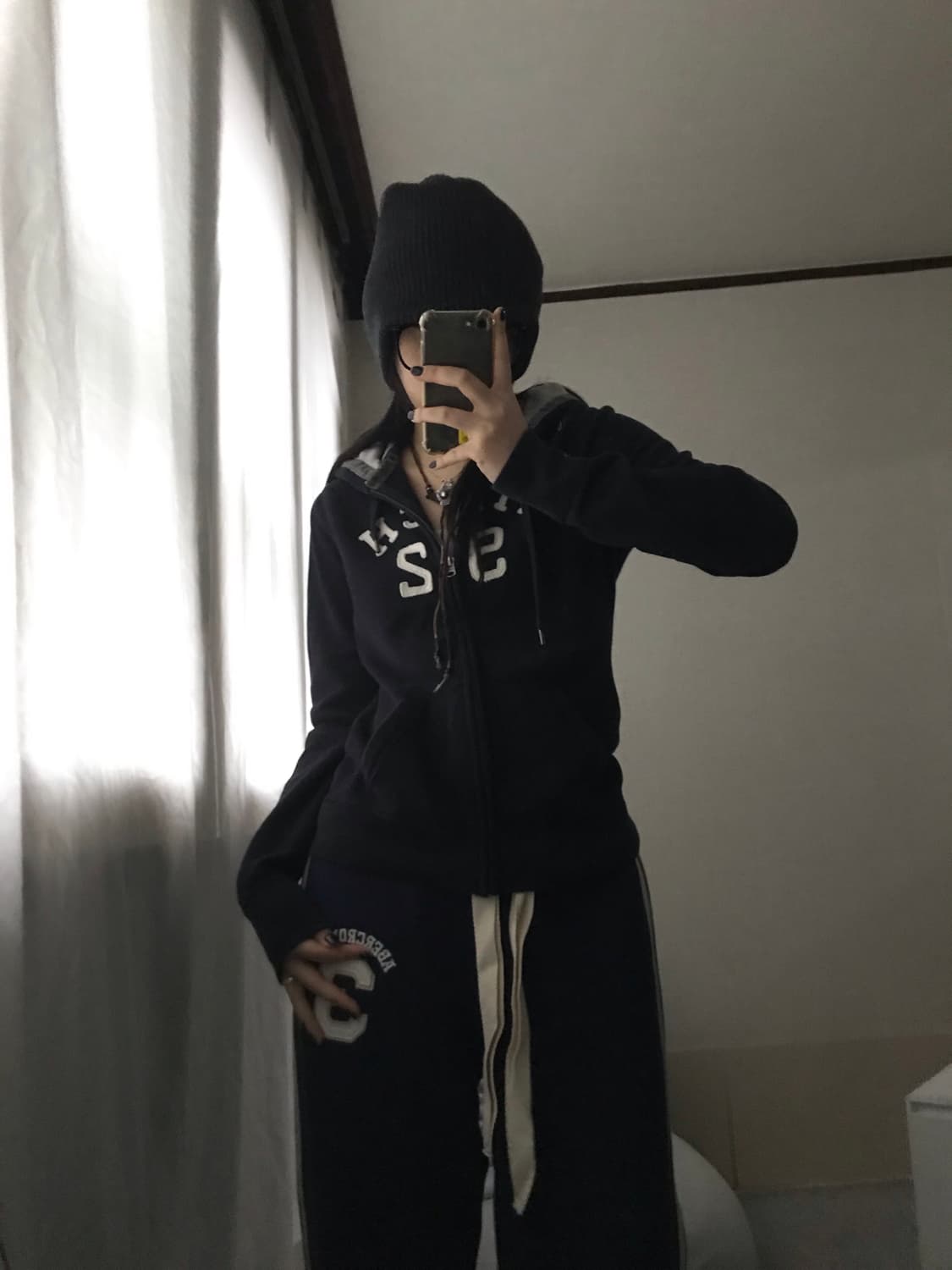 아베크롬비 네이비 딱붙핏 후드집업 상품이미지3