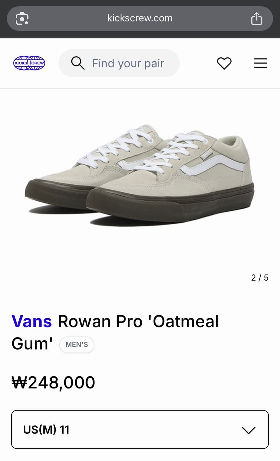 (290) 반스 로완 프로 2020 오트밀 상품이미지10