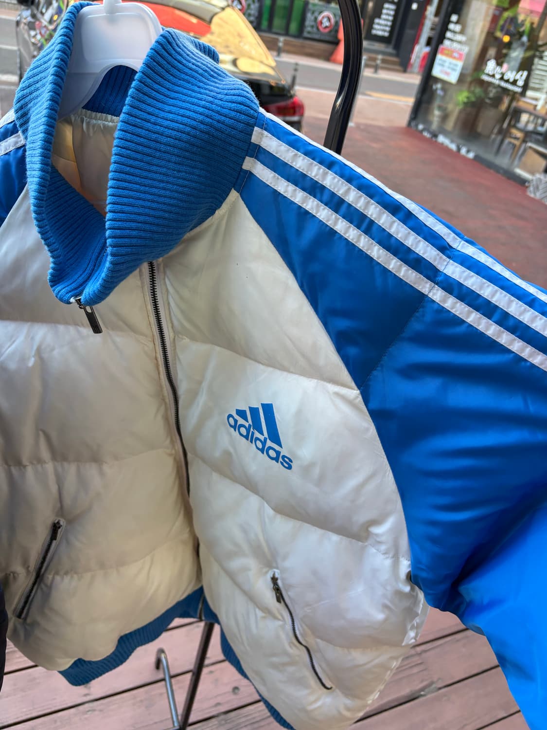 아이다스 블루 화이트 패딩 [105] 상품이미지1