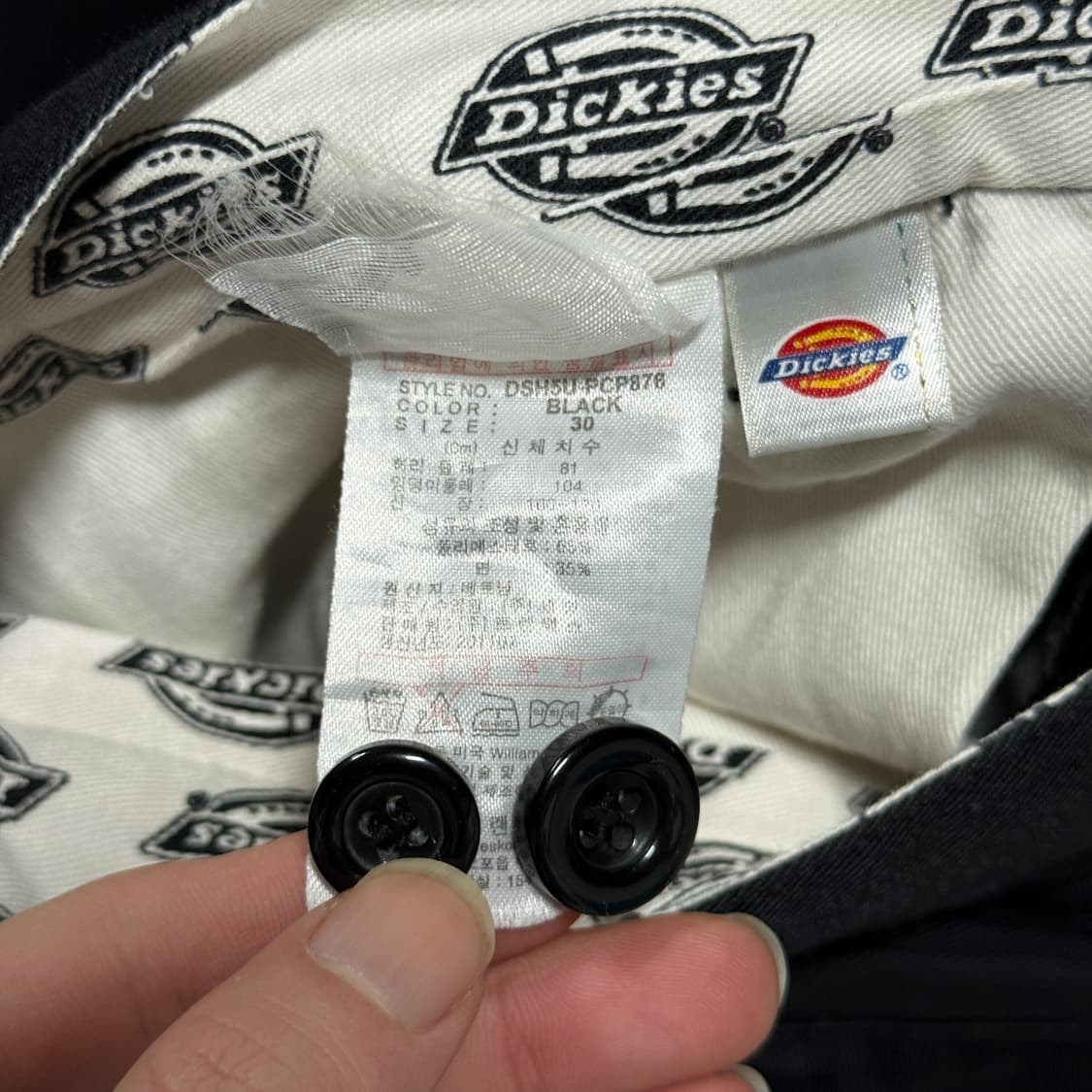 디키즈 876 코튼 치노 팬츠 블랙 상품이미지8