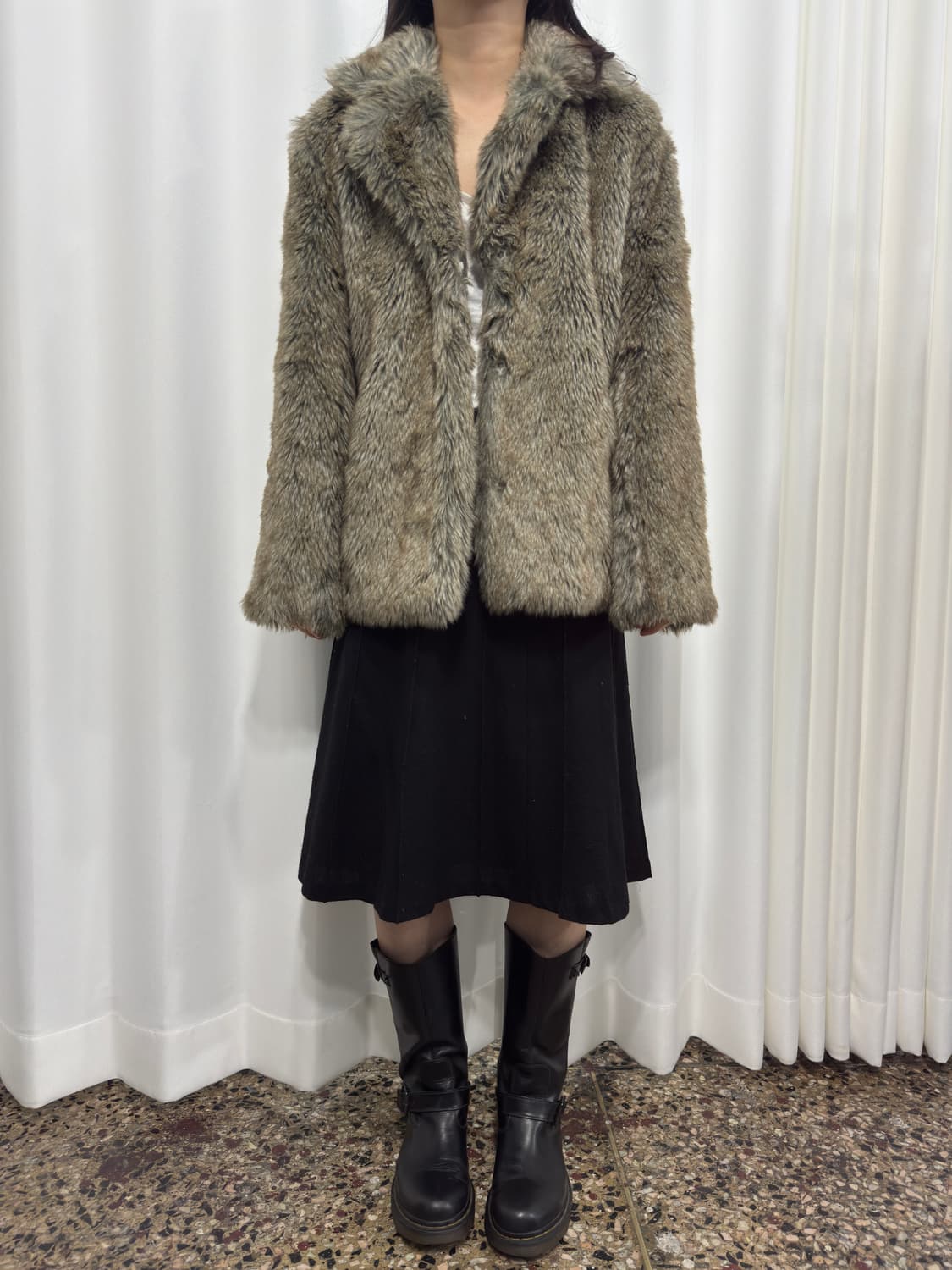 fake fur jacket 상품이미지1