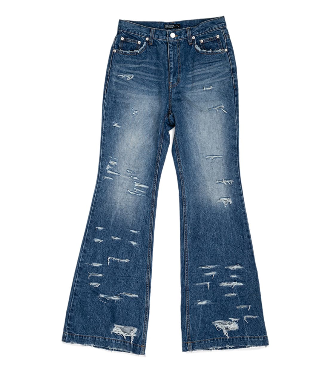 RAVAGE" Flared Denim - Washed Blue 상품이미지1
